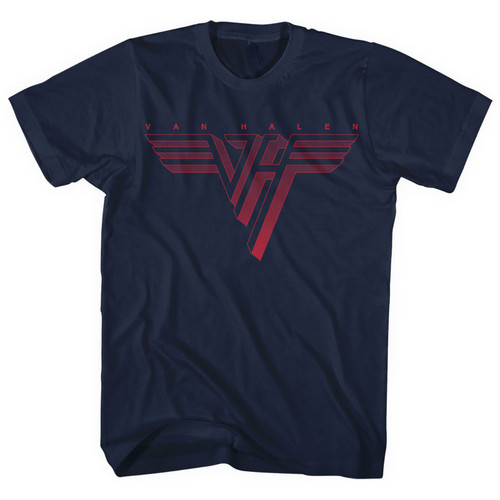 Van Halen Classic Red Logo T-Shirt - Blue