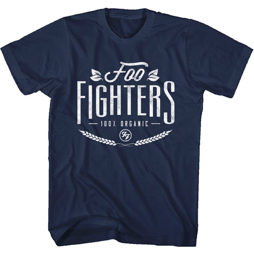 Foo Fighters 100% Organic Motif T-Shirt - Blue