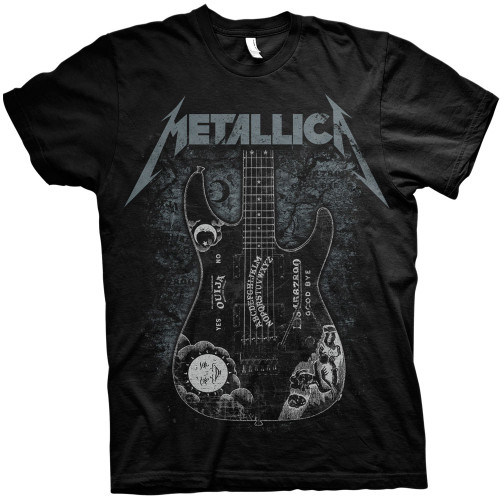 Metallica Hammet Ouija Guitar T-Shirt - Black