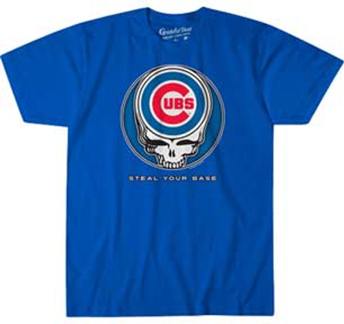 Chicago Cubs Steal Your Base Blue Athletic T-Shirt