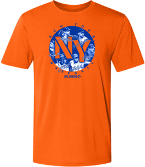 New York Mets Stencil T-Shirt - Orange