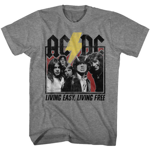 AC/DC HWY2HELL Lyrics T-Shirt - Gray