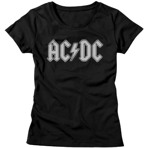 AC/DC Patch Ladies T-Shirt - Black