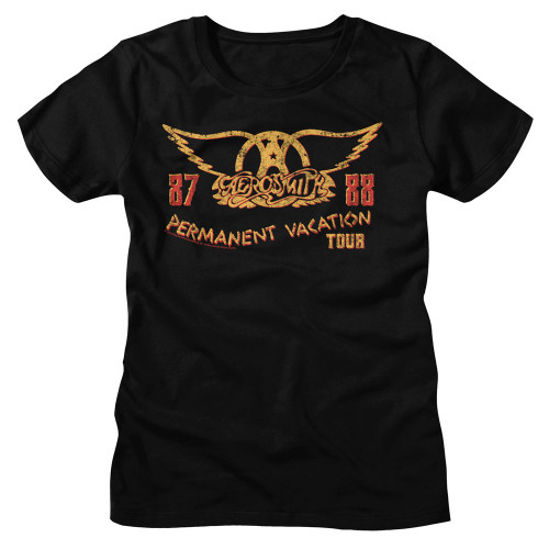 Aerosmith PV '87 Tour "88 Ladies T-Shirt - Black