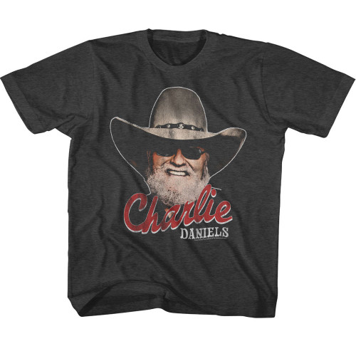 Charlie Daniels Band Smiling Face Youth T-Shirt - Black