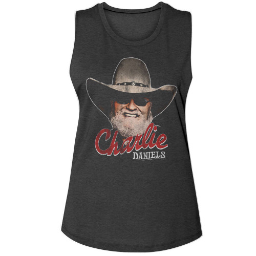 Charlie Daniels Band Smiling Face Muscle Tank - Black