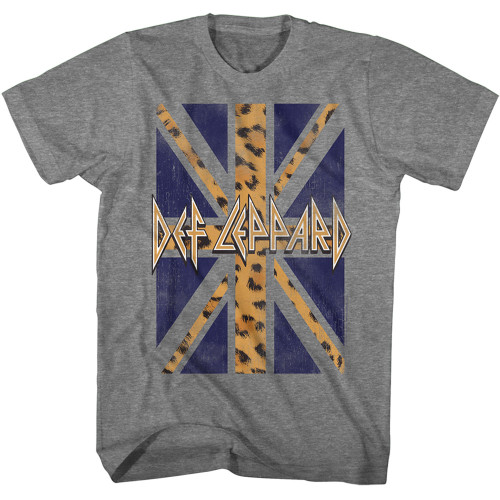Def Leppard - Leopard Flag T-Shirt - Gray