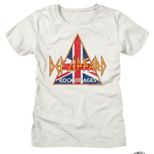 Def Leppard - British Rock Ladies T-Shirt - White
