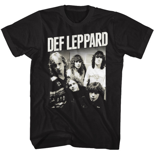 Def Leppard -Black & White T-Shirt - Black