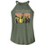 Incubus Swirl Background Ladies Tank Top - Military Green