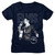 Elvis On The Mic Ladies T-Shirt  - Navy