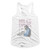 Miles Davis Stars & Rectangle Ladies Racerback Top - White