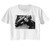 Sir Mix A Lot - BW Car Pic Ladies Crop Top - White