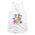 Dum Dums Pop Pop Pop Ladies Slimfit Racerback - White