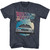 Back To The Future Delorean Circle T-Shirt - Navy Heather