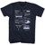 Back To The Future Blueprint T-Shirt - Navy