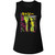 Carrie Japanese Neon Fire Ladies Muscle Tank - Black