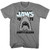 JAWS Gray White Shark T-Shirt - Gray