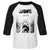 JAWS Black & White Raglan Shirt - Black / Gray