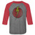 Flash Gordon Bolt Raglan Shirt - Red/ Gray