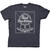 Pabst Blue Ribbon Barley Crest Logo T-Shirt - Navy Heather
