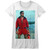 Baywatch On The Beach Ladies T-Shirt - White