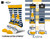 Corona Blue Stripes Socks - White/ Blue/ Yellow