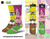 SpongeBob & Patrick Nerds Socks - Green/ Brown