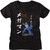 Mega Man Solid And Outline Ladies T-shirt - Black