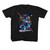 Mega Man Collage Orange Beam Youth T-Shirt - Black