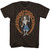Jerry Garcia Skeleton Hippie T-Shirt - Brown