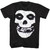 Misfits Large Print Skull T-Shirt - Black