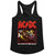 AC/DC Noise Pollution2 Ladies Racerback Top - Black