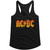 AC/DC Distress Orange Racerback Top - Black