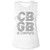 CBGB - Stacked LOGO Ladies Muscle Tank - White