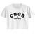CBGB - Black Logo Ladies Crop Top - White