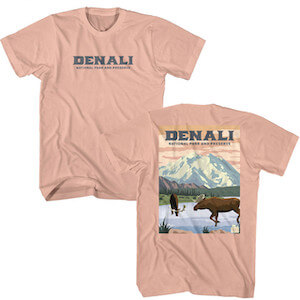 National ParkS Denali Poster Art F/B T-Shirt