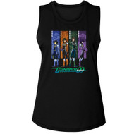 Mobile Suit Gundam 00 Ladies Muscle Tank Top - Black 