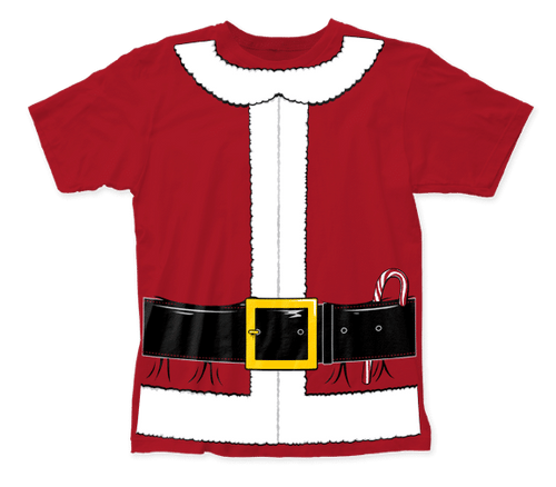 Santa Claus Red and White Costume T-Shirt | Old School Tees