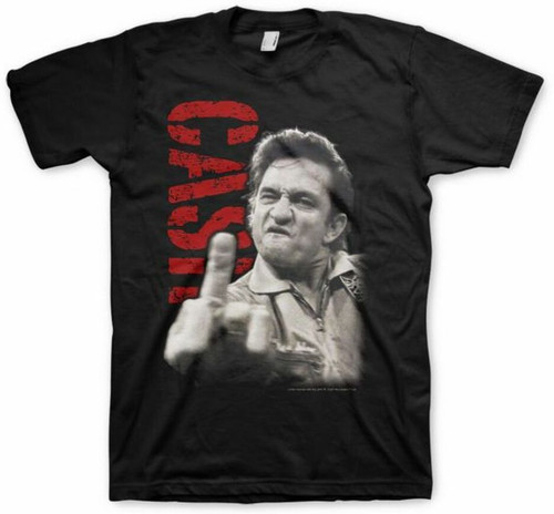 Johnny Cash Flipping The Bird T-Shirt | Classic Music T-shirt