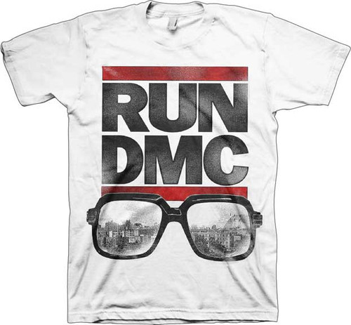 Bravado Run DMC Logo with Glasses T-Shirt Size: Large White