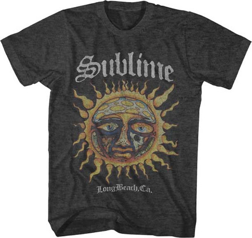 Sublime - Colour Skull Ladies Large T-Shirt - Black