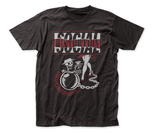 Social Distortion 2-Sided Ball u0026 Chain Tour T-Shirt