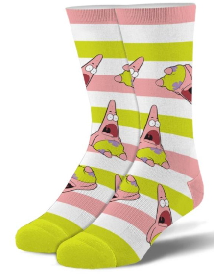 Patrick Star Pink Spongebob SquarePants Crew Socks