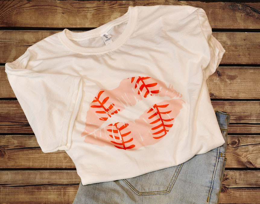 baseball lips shirt