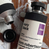 Tom Robertson Ivory Black Oil Paint - Supreme Paint