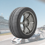 Cross-section view highlighting heat-resistant sidewalls and high-grip compound.