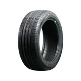 Armstrong Blu-Trac HP tire showcasing asymmetric tread pattern with wide circumferential grooves for superior wet traction.