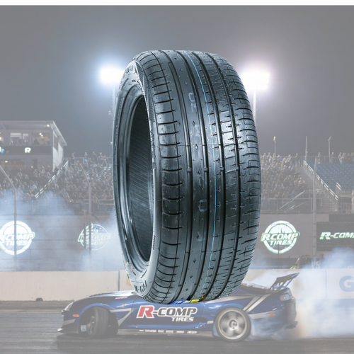 Close-up of Accelera PHI-R’s asymmetric tread pattern for wet and dry traction.