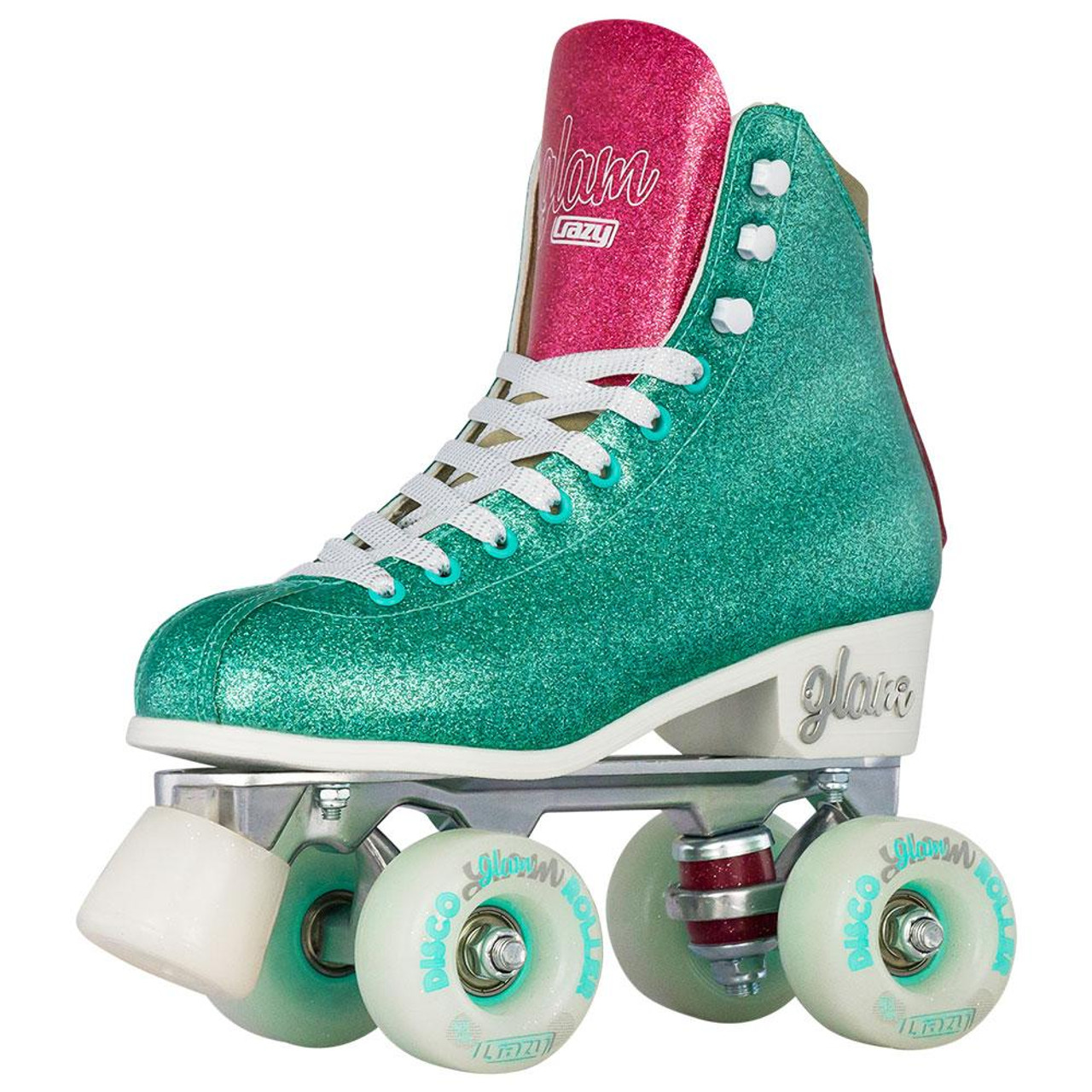 Dom sløring Alexander Graham Bell Disco Glam Roller Skates - Teal Glitter